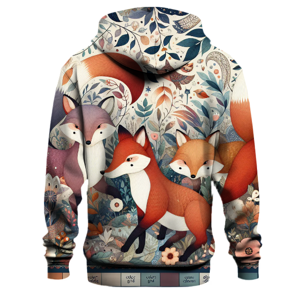 Playful Whimsical Foxes Hoodie