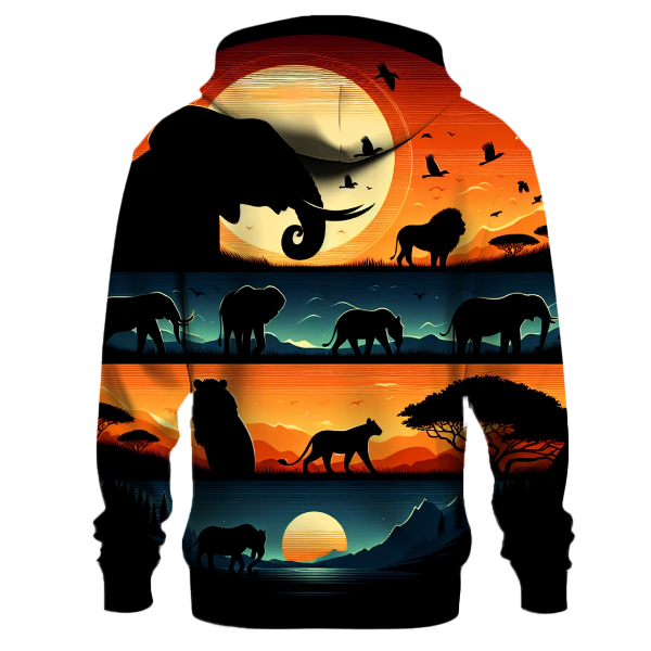 Majestic Wildlife Silhouettes Hoodie