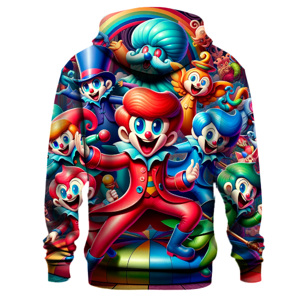 Playful Cartoon Characters Hoodie