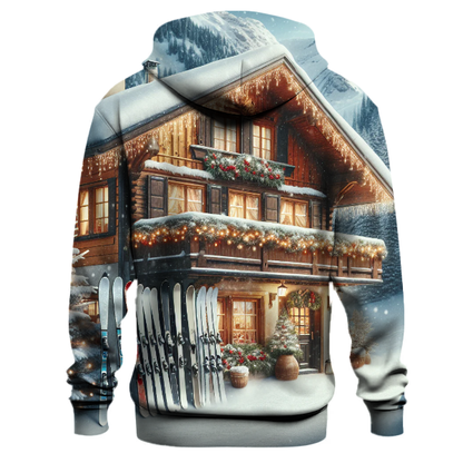 Retro Holiday Ski Lodge Hoodie