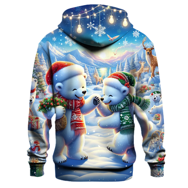 Joyful Holiday Polar Bears Hoodie