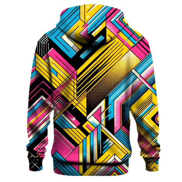 Geometric Neon Rush Hoodie