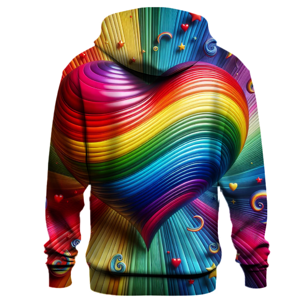 Rainbow Love Heart Hoodie