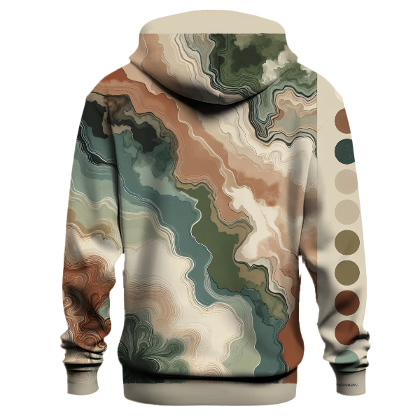 Earthy Abstract Tie-dye Hoodie