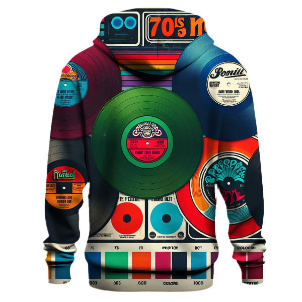 Retro Vinyl Record Collection Hoodie