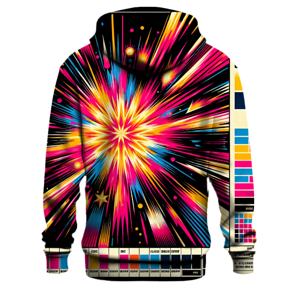 Retro Starburst Design Hoodie