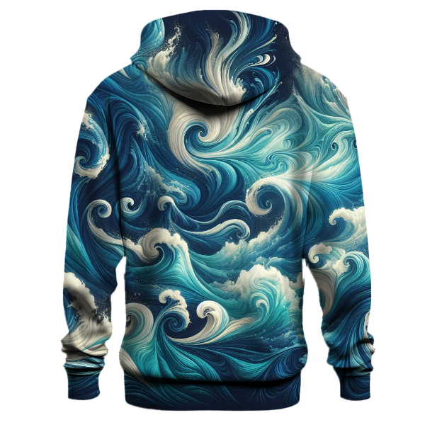 Electric Ocean Waves Hoodie