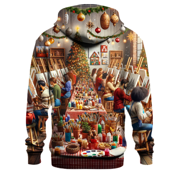 Artistic Christmas Canvas Party Hoodie