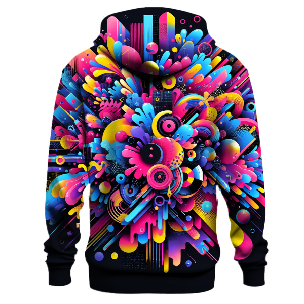 Neon Retro Splash Hoodie