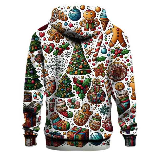 Whimsical Christmas Doodle Collection Hoodie