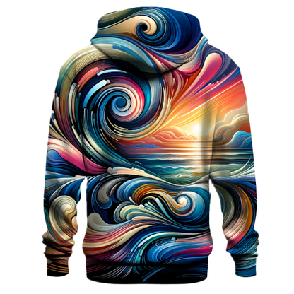 Abstract Ocean Swirls Hoodie