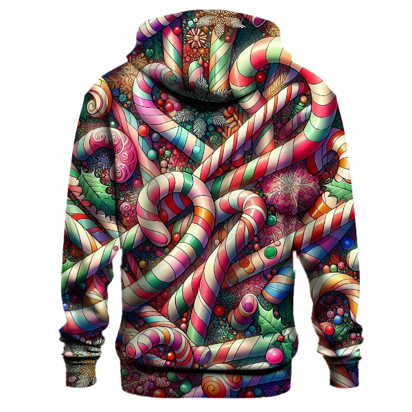 Classic Christmas Candy Canes Hoodie