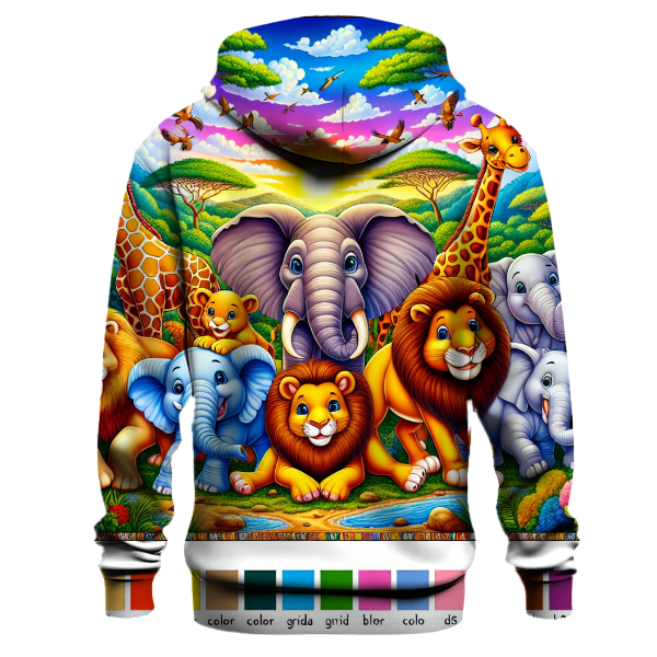 Charming Safari Animals Hoodie