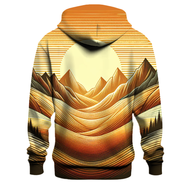 Golden Sunrise Over Mountains Hoodie