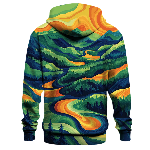 Psychedelic Mountain Escape Hoodie