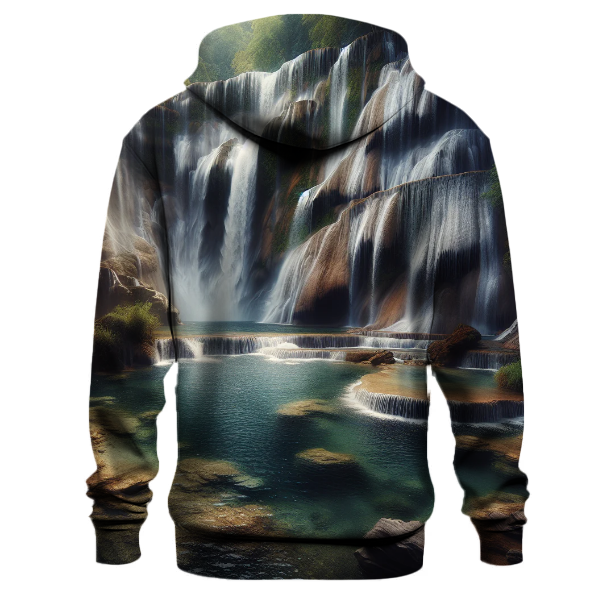 Majestic Waterfall Tranquility Hoodie