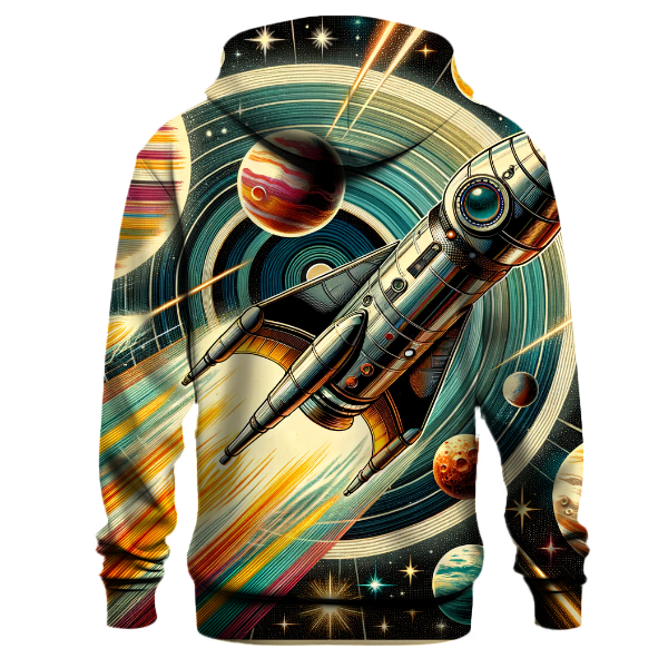 Vintage Retro Space Travel Hoodie