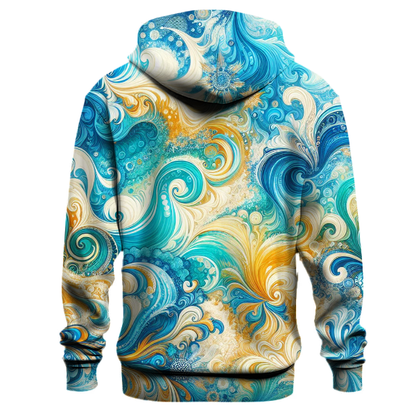 Rainbow Ocean Waves Tie-dye Hoodie