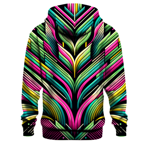 Bold Neon Stripes Hoodie