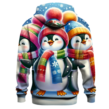 Festive Penguin Parade Hoodie