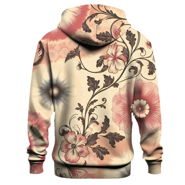 Vintage Blossom Tie-Dye Hoodie