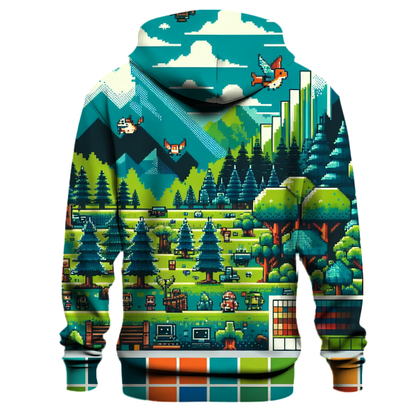 Retro Gaming Landscape Hoodie