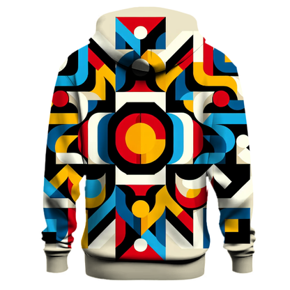 Retro Geometric Pop Hoodie