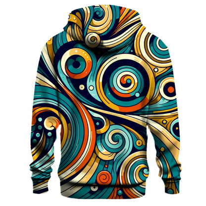 Funky Retro Spirals Hoodie