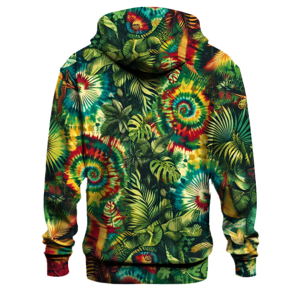 Vibrant Rainforest Tie-dye Hoodie