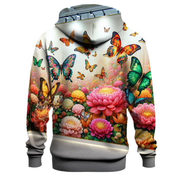 Whimsical Butterflies and Flowers Hoodie