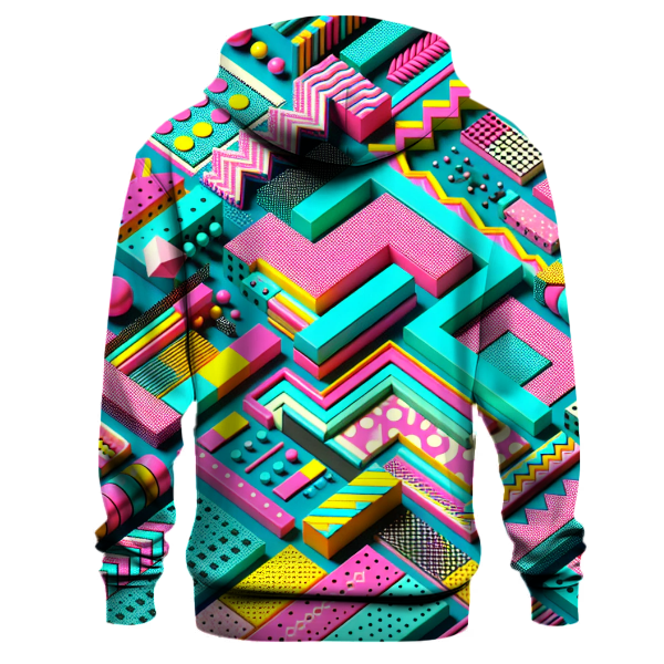 Funky 80s Pattern Play Hoodie