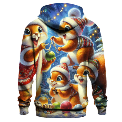 Nutty Christmas Squirrels Hoodie