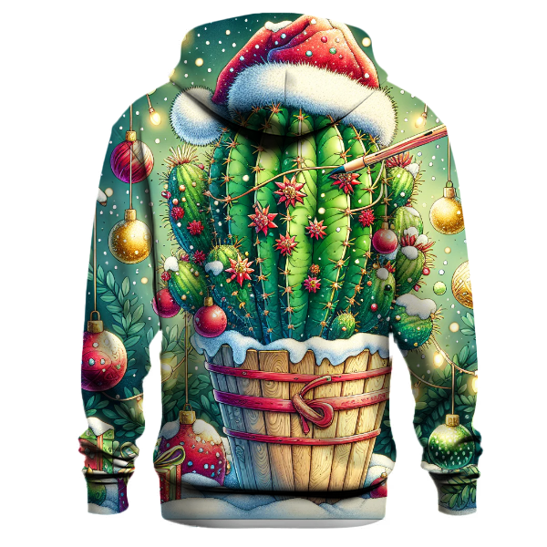 Cute Christmas Cactus Design Hoodie