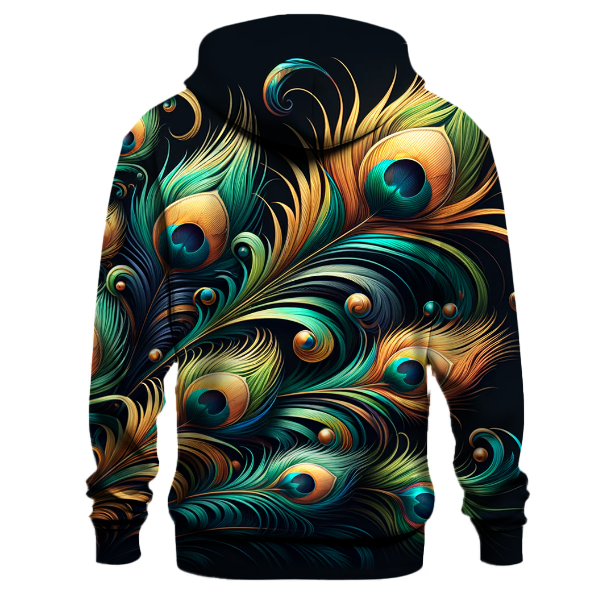 Elegant Peacock Feathers Hoodie