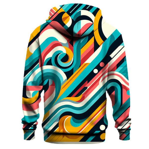 Funky Geometric Wave Hoodie