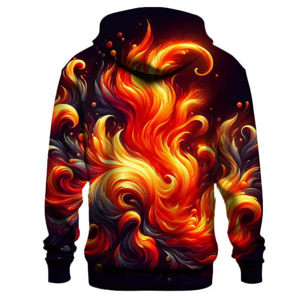 Dancing Flames Abstract Hoodie