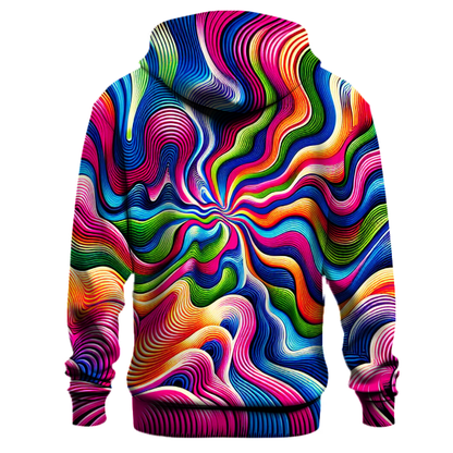 Neon Retro Lines Hoodie