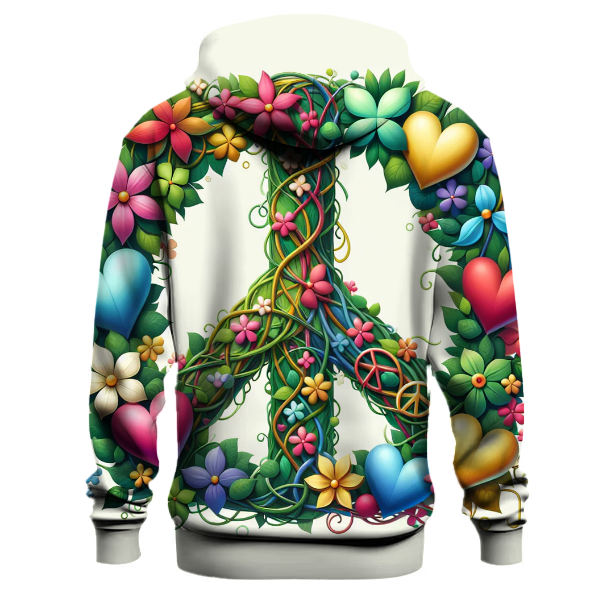 Hippie Peace and Love Hoodie