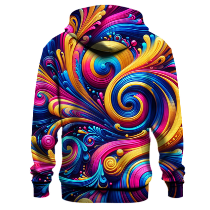 Dynamic Swirls of Color Hoodie