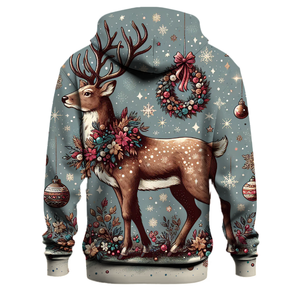 Vintage Christmas Reindeer Hoodie