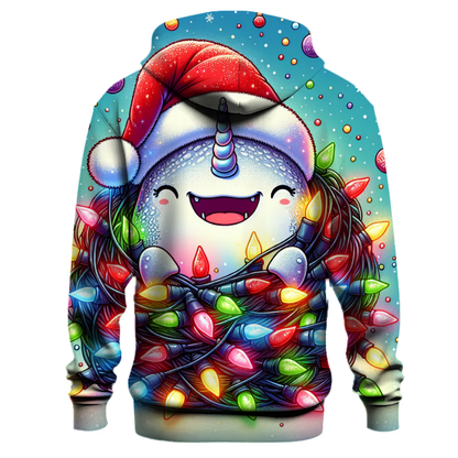 Festive Holiday Narwhal Hoodie