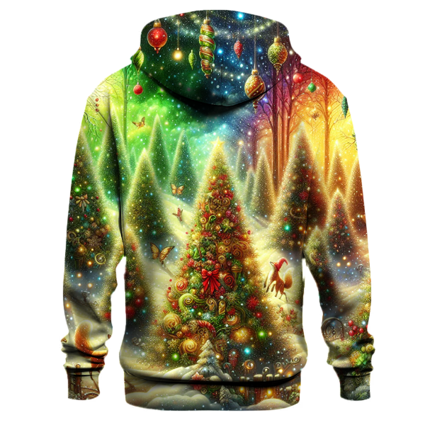 Whimsical Christmas Tree Forest Hoodie