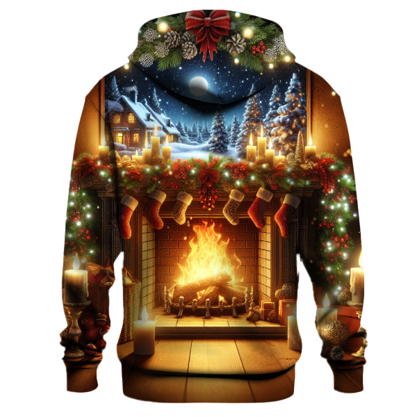 Cozy Christmas Fireplace Hoodie