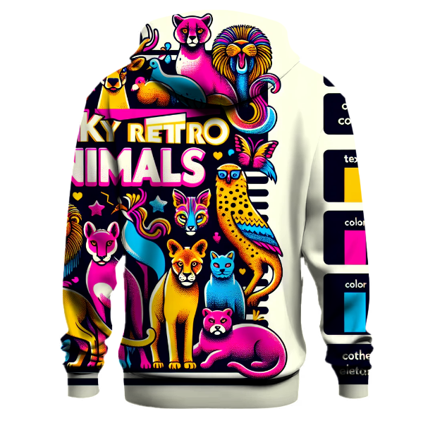 Funky Retro Animals Hoodie