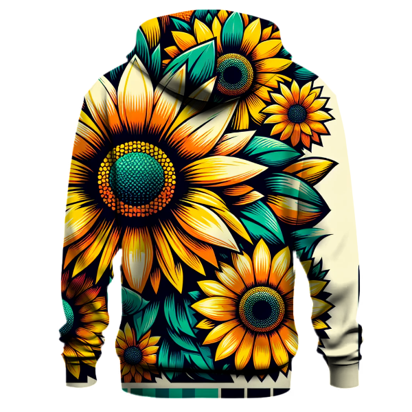 Funky Sunflower Burst Hoodie