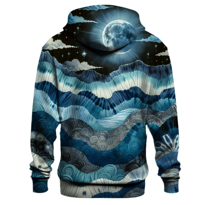 Moonlit Ocean Tie-Dye Hoodie