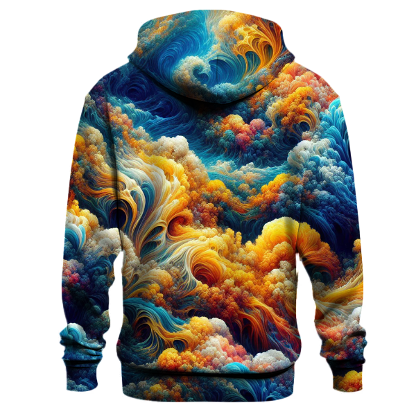 Coral Splash Tie-dye Design Hoodie