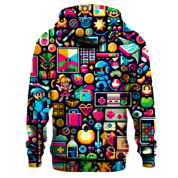 Retro Video Game Heroes Hoodie