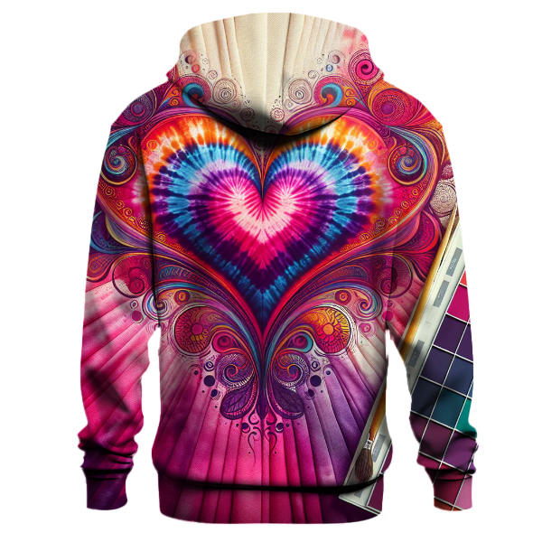 Groovy Tie-Dye Heart Hoodie