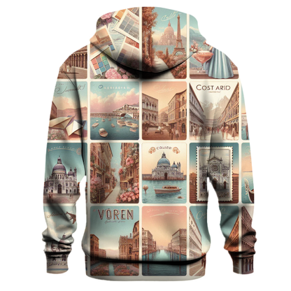 Vintage Postcard Adventure Hoodie